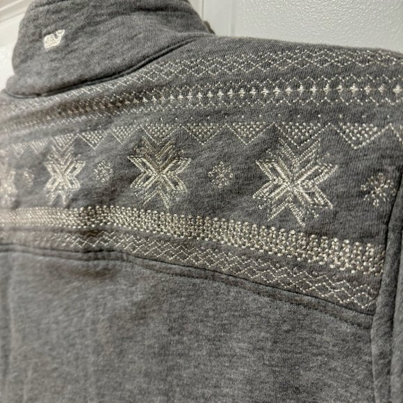 Vineyard Vines‎ Cotton Embroidered Winter Snowflake Shep Pullover - Size Small - Picture 6 of 7